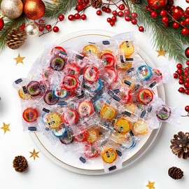 Fruit Slices Candy Individually Wrapped - Fruit Melody Hard Candy Assortment in Bulk Variety Fruity Flavors - Individually Wrapped Small Candy Fruit Slices, Great for Office, Reception, Buffet, Gluten Free, Kosher - 10 Oz