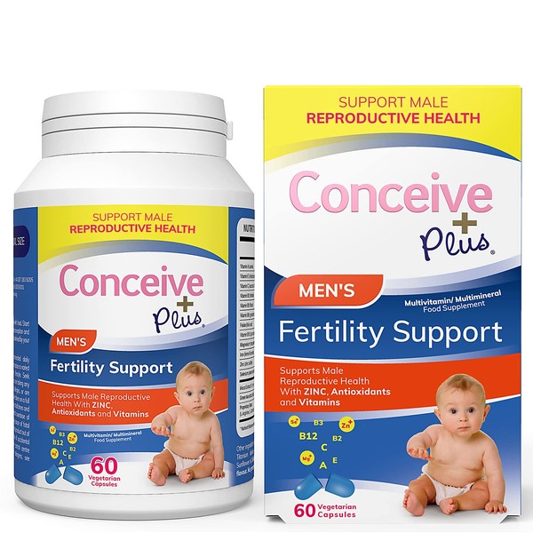 Conceive Plus Men’s Fertility Support - Fertility Conception Vitamins For Men, 60 Caps 30 Day Supply
