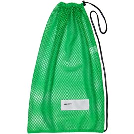 Drawstring Sports Equipment Mesh Bag for Swimming Beach Diving Travel Gym (Neon Green)