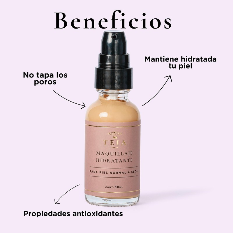 TEIA Cosméticos Maquillaje para piel normal seca de ingredientes naturales