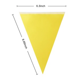 DOJoykey Yellow Fabric Bunting Banner 20m Bunting with 52 Waterproof Triangle Flags Reusable Bunting for Birthday Wedding Home Outdoor Party Decoration