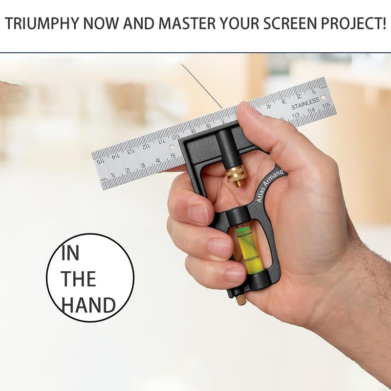 2 Pcs Square Tool, Square and Combination Square Tool Set,