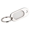 HEAVY DUTY QUALITY NICKEL PLATED METAL KEY TAG FOB WITH