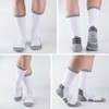 COOVAN Mens Cotton Crew Socks Moisture Wicking Cushioned Athletic Heavy