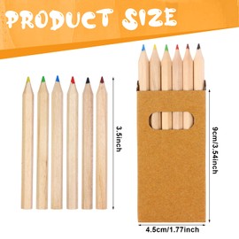 TBoxBo 50Packs/300Pcs Mini Drawing Colored Pencils 3.5 Inch Portable Short Fat Color Pencils Pre-sharpened Colored Pencils Mini Colouring Pencil Packs for Drawing,Sketching,Coloring Books (300)