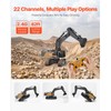 VEVOR Remote Control Excavator Toy, 15 Channel, 3 in 1