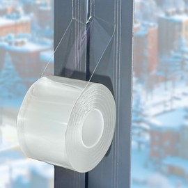 Tikfoam Transparent Window Weather Sealing Tape 2 Inch x 33 FT Clear Window Insulation Sealing Tape No Residue Sealing Film Tape