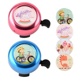 XFSRG Pack of 2 Bicycle Bell, Children, Boys, Children's Bicycle Accessories, Boys Bicycle Bell, Girls' Bicycle Accessories, Children's Bell, Balance Bike, Suitable for Sports and Travel (Pink and