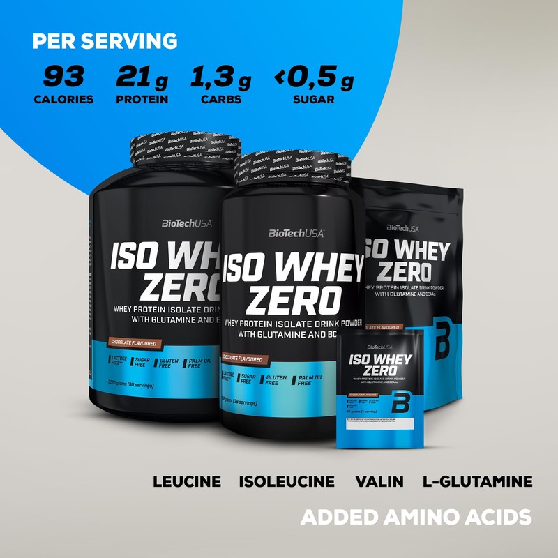 BioTechUSA Iso Whey Zero | Gluten, Sugar Free | Lactose