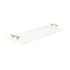 Kate and Laurel Halsey Rectangle Decorative Narrow Tray with Gold