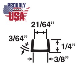 Outwater Plastics White 3/8'' Styrene Plastic U-Channel/C-Channel 72 Inch Lengths (Pack of 10 Pieces, 60 feet Total)