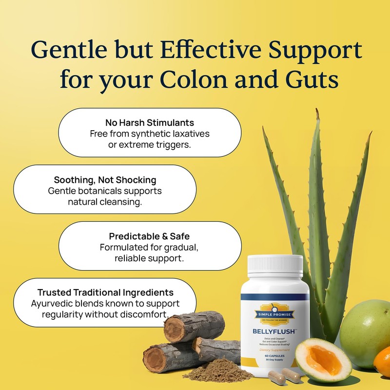 Simple Promise BellyFlush - Gentle Colon & Gut Cleanse Supplement