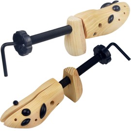 zpllsbratos Set of 2 Wooden Shoe Stretchers, Natural Shoe Stretcher, Adjustable, Durable, Shoe Shaper, for Men and Women, Breathable, wood, s