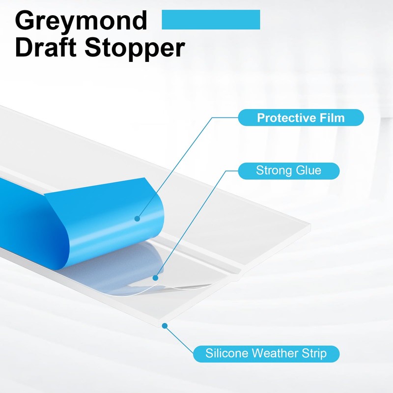Greymond Weather Stripping Door Seal, Draft Seal for Frame and