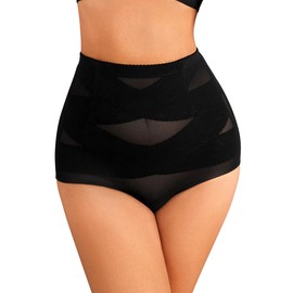 Auffortria Shapewear Women's Tummy Control Underpants High Waist Bodice Briefs Figure Shaping Body Wash Abdominal Control Bodice Pants Body Shaper, black
