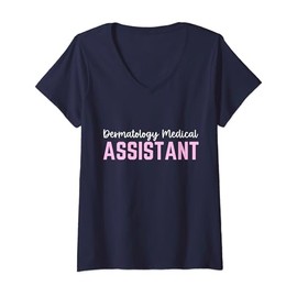 Womens Dermatology Medical Assistant V-Neck T-Shirt