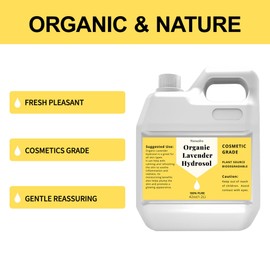 42 oz Lavender Hydrosol for Face Hydrating Mist Hydration, 100% Pure Lavender Water, Cleanses & Softens Skin, Promotes Healthy Skin Cell, Organic Lavender Hydrosol, Suitable for All Skin Types