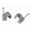 Cable Clip Round Grey 9.00MM 100/BOX | Cable Management Clips