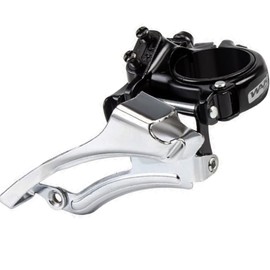 CYSKY Bicycle Front Derailleur 3 Compartments, Fits 31.8/34.9 mm Tube Diameter, Mountain Bike Chain Derailleur Support Pull from Top or Bottom