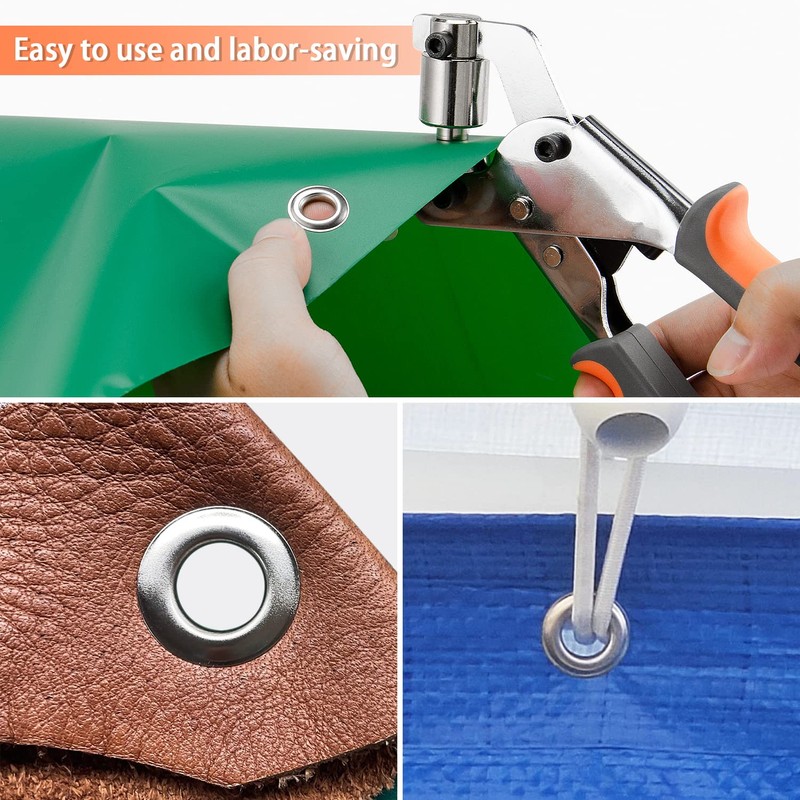 Grommet Tool Kit Eyelet Pliers: IMLIKE Grommet Handheld Puncher Tool