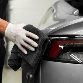 Towelogy® G42 Edgeless Microfibre Cloth Large Car Cleaning Super Absorbent 40x40cm Lint Free Detailing & Drying Towels Pack Of 4