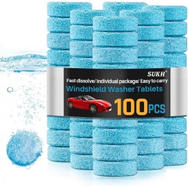 Unbranded Car Windshield Washer Tablets - 100 PCS Washer Fluid Tablets Glass Cleaner Conce