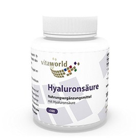 Vita World Hyaluronic Acid 100mg 100 Vegetarian Capsules Made in Germany