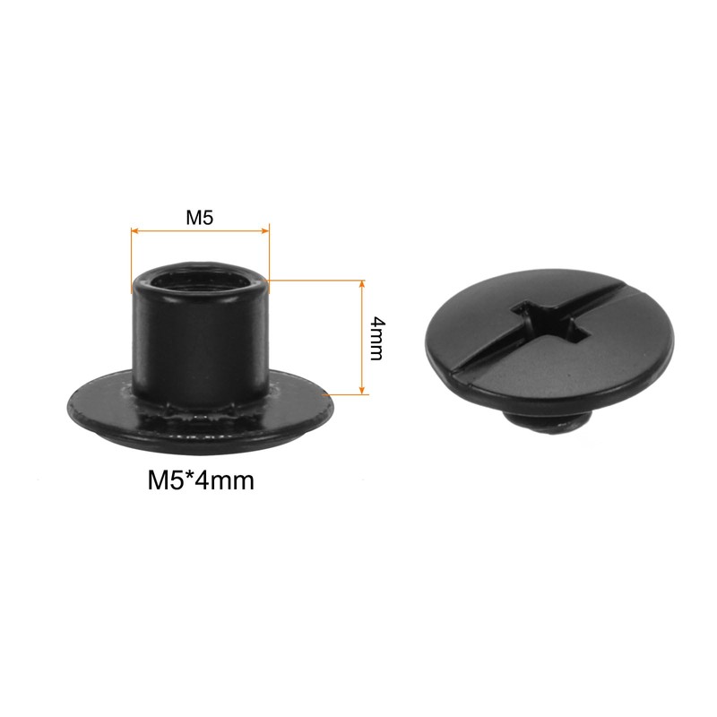 sourcing map 50set M5 x 4mm Chicago Screw Metal Phillips