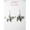"Handmade" Pig Charm Earrings 925 sterling silver hooks pewter 1"