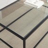 CAWS Black Coffee Table, Tempered Glass Wide Rectangle Coffee Table