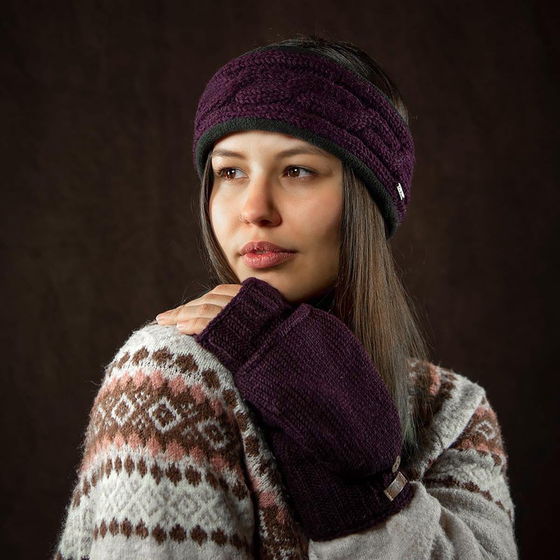 McRon Women's Knitted Headband Liana Red 78