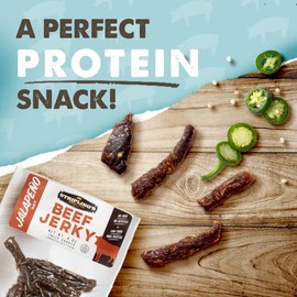 Stripling's Jalapeno Beef Jerky - Family Owned Premium Beef Jerky Snack Packs - Tender Carnivore Snacks Made in the USA, Beef Jerky Gifts for Men - High-Protein Snack Ideal for Jerky Lovers