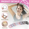 18 Pcs Elastics Hair Band Ponytail Holders, Pink & Blue