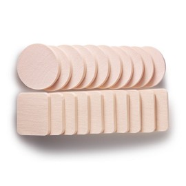 KOOBA 20 pcs Makeup Powder Spongs Latex Free Disposable Beauty Round and Square Blender Foam Cosmetic Applicator Facial Puffs for Flawless Foudation, Sensitive and All Skin Types