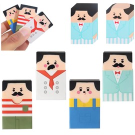 YJRUNFU Erasers, Elementary School Students, Stationery, Uncle Bald Eraser, Cute Pencil Eraser, Souvenir, Petite Gift, For Elementary School Students, For Drawing, Learning, Drawing (Set of 4)