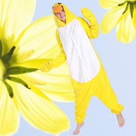 Novelcos Animal Duck Pajamas Unisex Adult Cosplay Costumes Yellow M