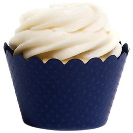Dress My Cupcake Standard Navy Blue Cupcake Wrappers, Set of 50