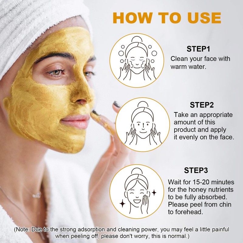 BSOON Gold Peel Off Mask, Pack of 2 Gold Foil