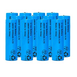 Svenirven 12 Packs 3.7V 18650 Button top Battery 18650 Rechargeable Batteries for Headlamp, LED Flashlight, Electronic Devices etc (Blue)