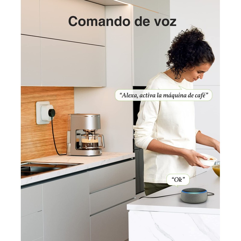GHome Smart Intelligente WLAN-Steckdose mit USB, 16 A, Alexa Steckdose