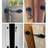 TOPYWMSP Hook and Eye Latch 1pcs 6 Inch Black Stainless