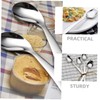 ORFOFE 2pcs Stainless Steel Angled Spoon Fork Assistive Utensils for