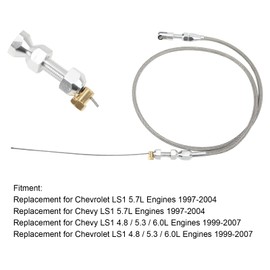 Throttle Cable, Akozon 36 Inch Stainless Steel Throttle Cable Replacement for LS1 4.8/5.3/6.0L Engines 1999-2007