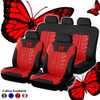 General Car Seat Cover Set Universal ButterflyPattern Embroidery Car Seat
