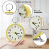 Rohome Silent Table Analog Alarm Clock No Ticking Battery Operated