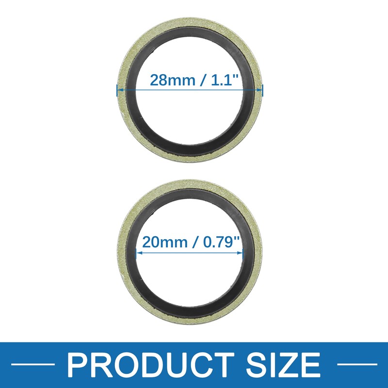 A ABSOPRO Oil Crush Washers 20mm ID. 28mm OD. Drain