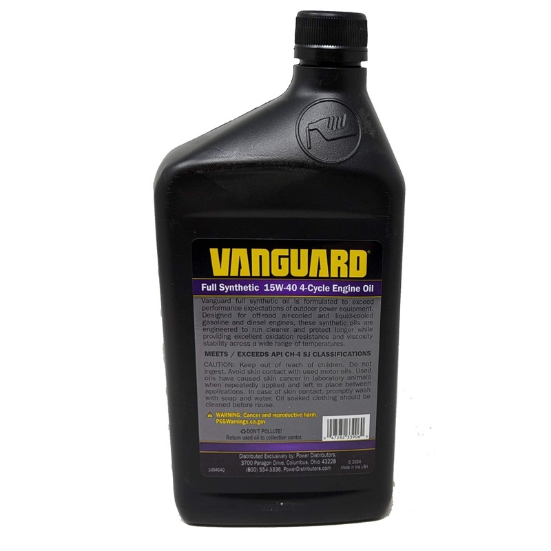 Vanguard 15W-40 Full Synthetic Engine Oil Quart