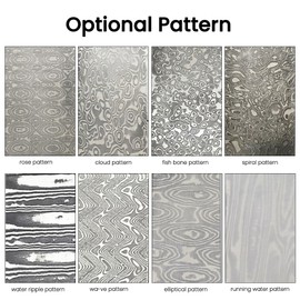 Damascus Steel Billet Patterned Steel Cutter Embryo Forging Materials Quenched Smoothed for Cutter DIY Multipurpose Material