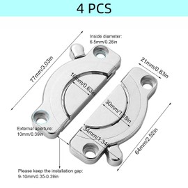 4 Piece Premium Furniture Connector Set, Worktop Connectors, Table Top Connectors, Table Connectors, Plate Connectors - Sturdy Tabletop Connection for Office and Dining Areas