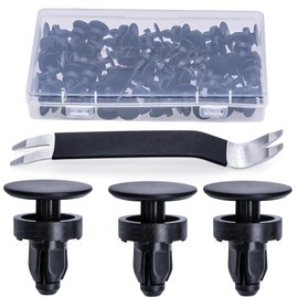 Rexka 51pcs Cowl Top Panel Retainer Clip 91508-SR3-000 for Honda Odyssey Civic CR-V Del Sol Acura Integra 91508SR3000 Cowl Grille Panel Clip -Auto Clips Remover